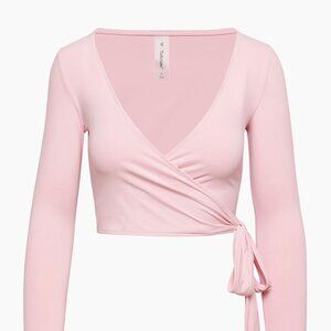 Aritzia TNA TnAction Bend Longsleeve in Cupid Pink